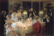 Jules-Alexandre Grun The end of the supper china oil painting reproduction